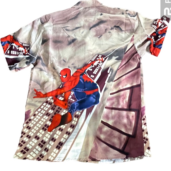 Y2k style button up spider man graphic - Picture 2 of 2